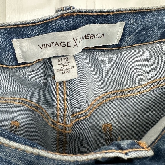 Vintage America Button Fly Classic Denim Jeans Size 6/28 - Picture 4 of 12